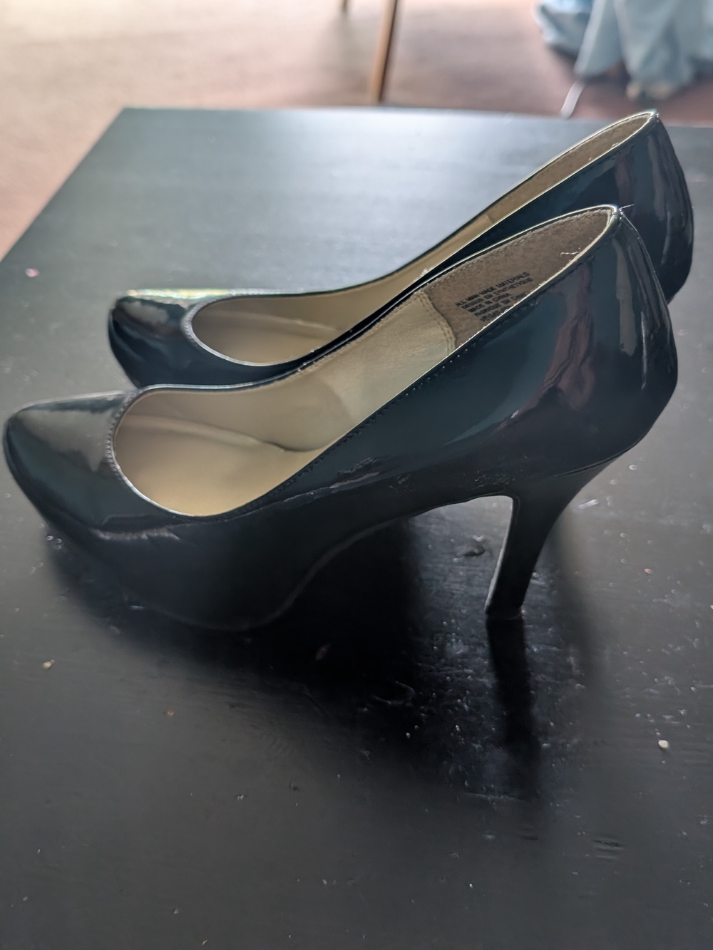 Steve Madden Black Patent Platform High Heel Pumps